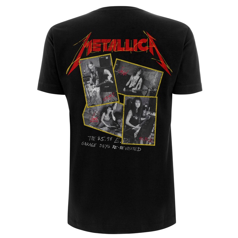 Metallica Garage Photo Yellow Black T-shirt - Probity Wholesale