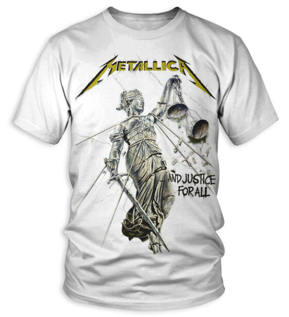 Metallica - Justice Album Cover White T - Probity Wholesale